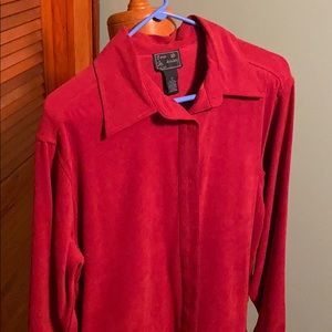 Vintage Faux Suede Jane Ashley Button Down.